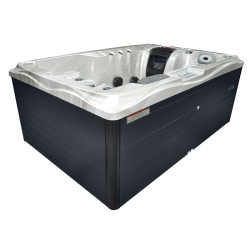 JACUZZI OGRODOWE WANNA SPA749 CAPPUCINO OBUDOWA ANTRACYT 200x135 CM 230V