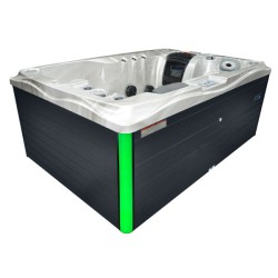 JACUZZI OGRODOWE WANNA SPA749 CAPPUCINO OBUDOWA ANTRACYT 200x135 CM 230V