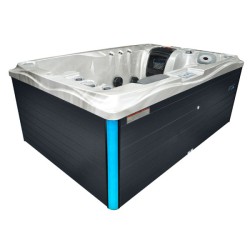 JACUZZI OGRODOWE WANNA SPA749 CAPPUCINO OBUDOWA ANTRACYT 200x135 CM 230V