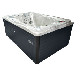 JACUZZI OGRODOWE WANNA SPA749 CAPPUCINO OBUDOWA ANTRACYT 200x135 CM 230V