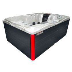 JACUZZI OGRODOWE WANNA SPA749 CAPPUCINO OBUDOWA ANTRACYT 200x135 CM 230V