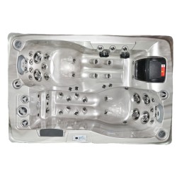 JACUZZI OGRODOWE WANNA SPA749 CAPPUCINO OBUDOWA SZARA 200x135 CM 230V