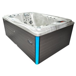JACUZZI OGRODOWE WANNA SPA749 CAPPUCINO OBUDOWA SZARA 200x135 CM 230V