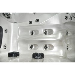 JACUZZI OGRODOWE WANNA SPA749 CAPPUCINO OBUDOWA SZARA 200x135 CM 230V
