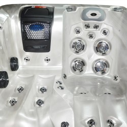 JACUZZI OGRODOWE WANNA SPA749 CAPPUCINO OBUDOWA SZARA 200x135 CM 230V