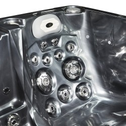 JACUZZI OGRODOWE WANNA SPA749 CZARNA FALA OBUDOWA ANTRACYT 200x135 CM 230V