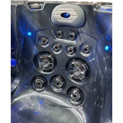 JACUZZI OGRODOWE WANNA SPA749 CZARNA FALA OBUDOWA ANTRACYT 200x135 CM 230V