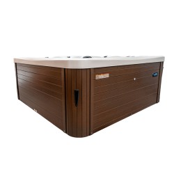 JACUZZI OGRODOWE WANNA SPA750 BIAŁA PERŁA OBUDOWA KAWA 200x200 CM