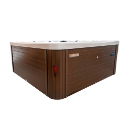 JACUZZI OGRODOWE WANNA SPA750 BIAŁA PERŁA OBUDOWA KAWA 200x200 CM