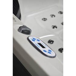 JACUZZI OGRODOWE WANNA SPA750 BIAŁA PERŁA OBUDOWA SZARA 200x200 CM