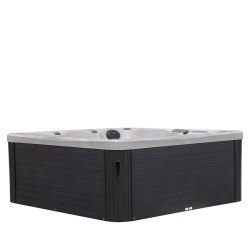 JACUZZI OGRODOWE WANNA SPA750 BIAŁY MARMUR OBUDOWA ANTRACYT 200x200 CM