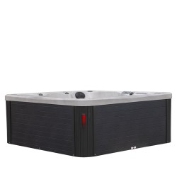 JACUZZI OGRODOWE WANNA SPA750 BIAŁY MARMUR OBUDOWA ANTRACYT 200x200 CM