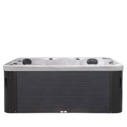 JACUZZI OGRODOWE WANNA SPA750 BIAŁY MARMUR OBUDOWA ANTRACYT 200x200 CM