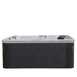 JACUZZI OGRODOWE WANNA SPA750 BIAŁY MARMUR OBUDOWA ANTRACYT 200x200 CM
