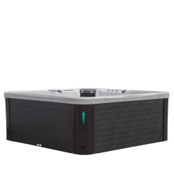JACUZZI OGRODOWE WANNA SPA750 BIAŁY MARMUR OBUDOWA ANTRACYT 200x200 CM