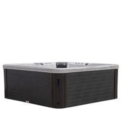 JACUZZI OGRODOWE WANNA SPA750 BIAŁY MARMUR OBUDOWA ANTRACYT 200x200 CM