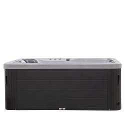 JACUZZI OGRODOWE WANNA SPA750 BIAŁY MARMUR OBUDOWA ANTRACYT 200x200 CM