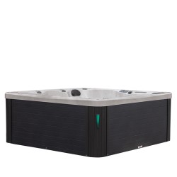 JACUZZI OGRODOWE WANNA SPA750 BIAŁY MARMUR OBUDOWA ANTRACYT 200x200 CM
