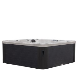 JACUZZI OGRODOWE WANNA SPA750 BIAŁY MARMUR OBUDOWA ANTRACYT 200x200 CM