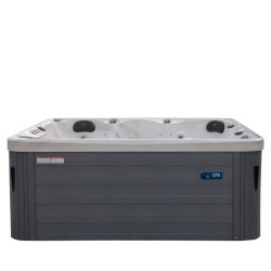 JACUZZI OGRODOWE WANNA SPA750 BIAŁY MARMUR OBUDOWA SZARA 200x200 CM