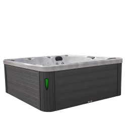 JACUZZI OGRODOWE WANNA SPA750 BIAŁY MARMUR OBUDOWA SZARA 200x200 CM