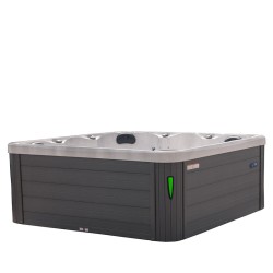 JACUZZI OGRODOWE WANNA SPA750 BIAŁY MARMUR OBUDOWA SZARA 200x200 CM