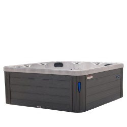 JACUZZI OGRODOWE WANNA SPA750 BIAŁY MARMUR OBUDOWA SZARA 200x200 CM