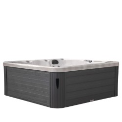 JACUZZI OGRODOWE WANNA SPA750 BIAŁY MARMUR OBUDOWA SZARA 200x200 CM