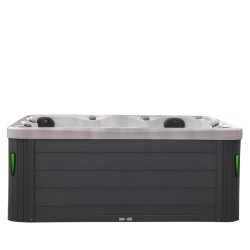 JACUZZI OGRODOWE WANNA SPA750 BIAŁY MARMUR OBUDOWA SZARA 200x200 CM