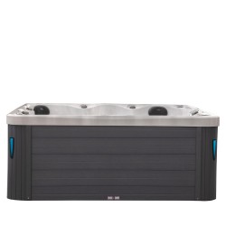 JACUZZI OGRODOWE WANNA SPA750 BIAŁY MARMUR OBUDOWA SZARA 200x200 CM