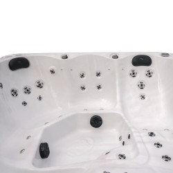 JACUZZI OGRODOWE WANNA SPA750 BIAŁY MARMUR OBUDOWA SZARA 200x200 CM