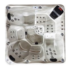 JACUZZI OGRODOWE WANNA SPA750 CAPPUCINO OBUDOWA ANTRACYT 200x200 CM