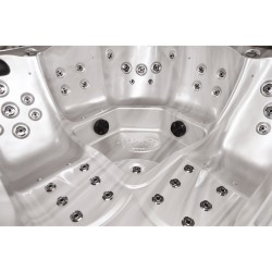 JACUZZI OGRODOWE WANNA SPA750 CAPPUCINO OBUDOWA ANTRACYT 200x200 CM