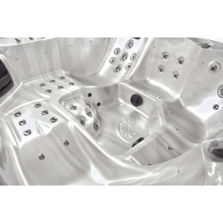 JACUZZI OGRODOWE WANNA SPA750 CAPPUCINO OBUDOWA ANTRACYT 200x200 CM