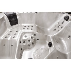 JACUZZI OGRODOWE WANNA SPA750 CAPPUCINO OBUDOWA ANTRACYT 200x200 CM