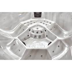 JACUZZI OGRODOWE WANNA SPA750 CAPPUCINO OBUDOWA ANTRACYT 200x200 CM