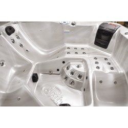 JACUZZI OGRODOWE WANNA SPA750 CAPPUCINO OBUDOWA ANTRACYT 200x200 CM
