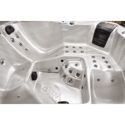 JACUZZI OGRODOWE WANNA SPA750 CAPPUCINO OBUDOWA ANTRACYT 200x200 CM