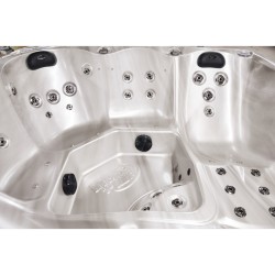 JACUZZI OGRODOWE WANNA SPA750 CAPPUCINO OBUDOWA ANTRACYT 200x200 CM
