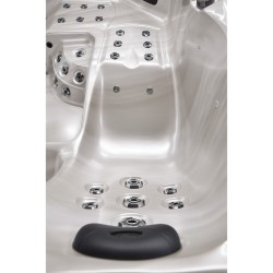 JACUZZI OGRODOWE WANNA SPA750 CAPPUCINO OBUDOWA ANTRACYT 200x200 CM
