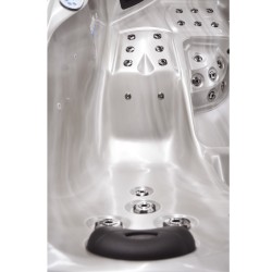 JACUZZI OGRODOWE WANNA SPA750 CAPPUCINO OBUDOWA ANTRACYT 200x200 CM