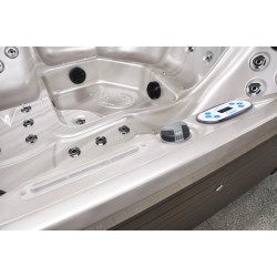 JACUZZI OGRODOWE WANNA SPA750 CAPPUCINO OBUDOWA ANTRACYT 200x200 CM