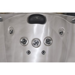 JACUZZI OGRODOWE WANNA SPA750 CAPPUCINO OBUDOWA ANTRACYT 200x200 CM
