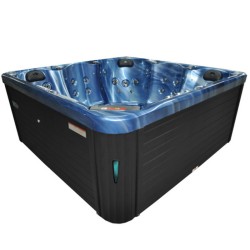 JACUZZI OGRODOWE WANNA SPA750 NIEBIESKA FALA OBUDOWA ANTRACYT 200x200 CM