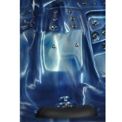 JACUZZI OGRODOWE WANNA SPA750 NIEBIESKA FALA OBUDOWA SZARA 200x200 CM