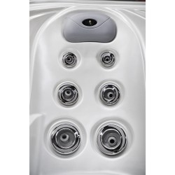 JACUZZI OGRODOWE WANNA SPA751 BIAŁA PERŁA OBUDOWA ANTRACYT 210x210 CM