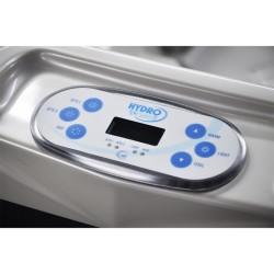 JACUZZI OGRODOWE WANNA SPA751 BIAŁA PERŁA OBUDOWA ANTRACYT 210x210 CM