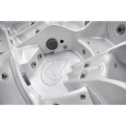 JACUZZI OGRODOWE WANNA SPA751 BIAŁA PERŁA OBUDOWA ANTRACYT 210x210 CM