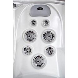 JACUZZI OGRODOWE WANNA SPA751 BIAŁA PERŁA OBUDOWA ANTRACYT 210x210 CM