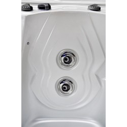 JACUZZI OGRODOWE WANNA SPA751 BIAŁA PERŁA OBUDOWA ANTRACYT 210x210 CM